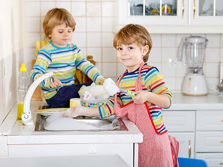 kids cleaning