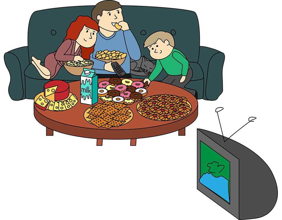 I watch TV.